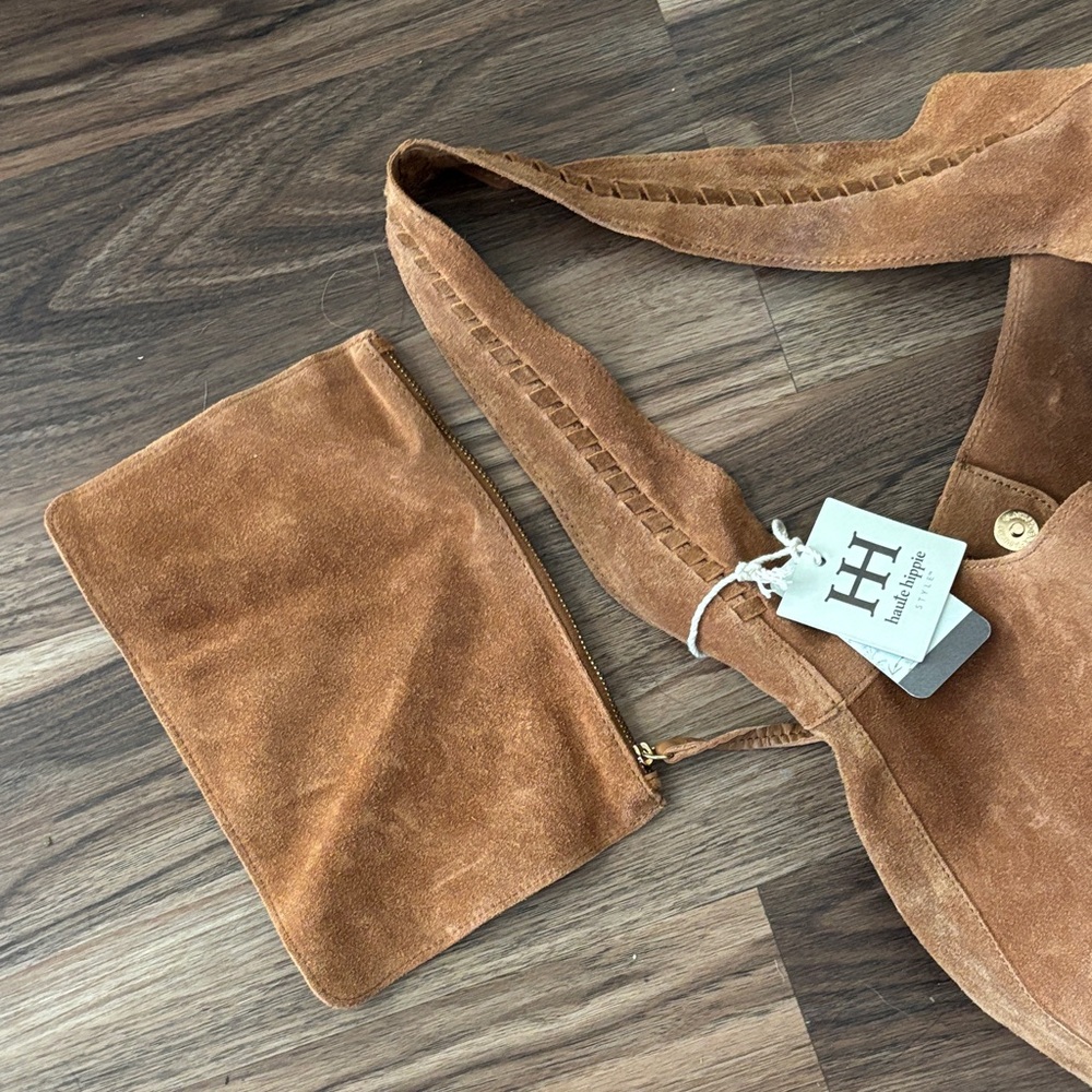 Haute Hippie Tan Suede Hobo Bag - Picture 5 of 7